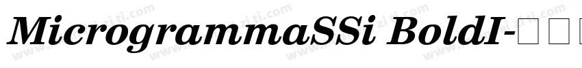 MicrogrammaSSi BoldI字体转换